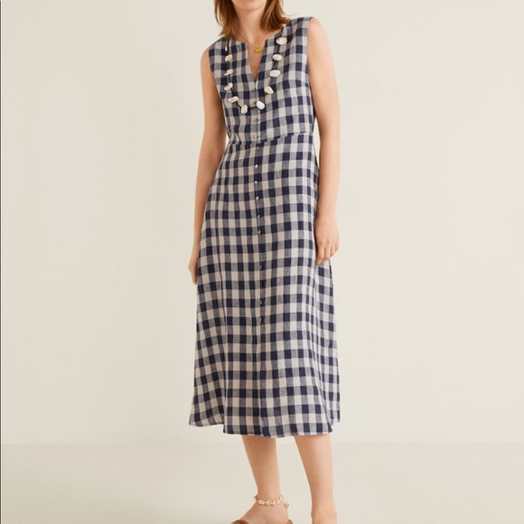 Mango summer Vichy check dress - Picture 5 of 8